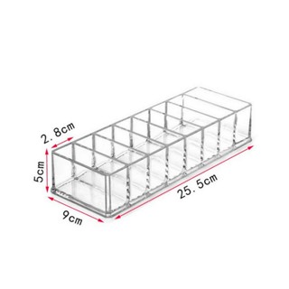 ✑✓▫อะคริลิกใส 8 ตาราง กล่องเก็บแป้งเค้ก กล่องลิปสติก กล่องแต่งหน้า บลัชออน อายแชโดว์ กล่องเก็บของ ที่วางโชว์