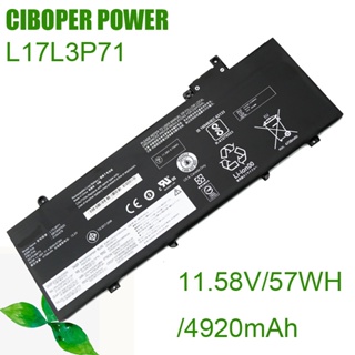 CP ของแท้แบตเตอรี่แล็ปท็อป L17L3P71 11.58V/57WH/4920MAh L17M3P71 L17S3P71 01AV478 01AV479 SB10K97620 SB10K9762สำหรับ T48