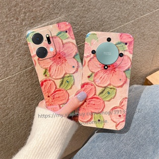 เคสโทรศัพท์มือถือแบบนิ่ม กันกระแทก ลายดอกไม้ ประดับพลอยเทียม แวววาว สําหรับ Honor X9a X8a X7a X9 X8 X7 X6 70 5G 4G