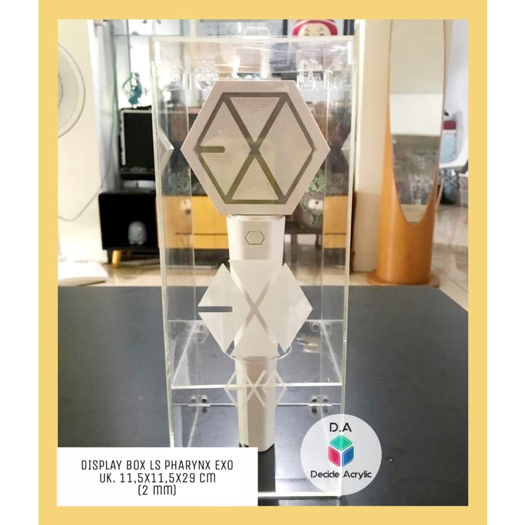 Decide อะคริลิคอะคริลิคกล่องจอแสดงผล Lightstick Pharynx EXO EXO-L EXOL Kpop Idol เกาหลี