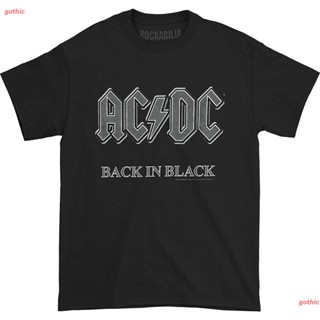 เสื้อยืดผู้ชายและผู้หญิง AC/DC - Back In Black Logo T-Shirt Size XXXL Short sleeve T-shirts