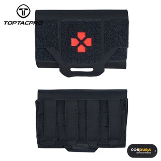 Toptacpro กระเป๋าปฐมพยาบาล EMT IFAK เลเซอร์ตัด Molle Micro Medical Pouch Blow-Out Pouch EMT EDC Pouch Emergency Bag 8519 Military Full Black Combat gear