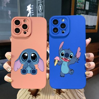 เคสโทรศัพท์มือถือ ขอบสี่เหลี่ยม ลาย Stitch ไอศกรีม สําหรับ Realme C21 C30 C30S C33 C20 Narzo 50A Prime