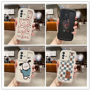 เคส vivo v23 เคสนิ่ม ลายการ์ตูนคลื่น สําหรับ vivo v23 case