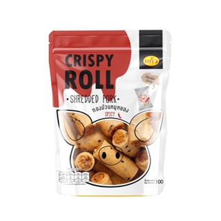 แก้วทองม้วนหมูหยองน้ำพริกเผา KAEW 100 กรัมCRISPY ROLL SPICYSHREDDEDPORK100G