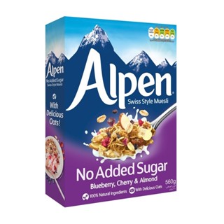 อัลเพนโนแอดเด็ดชูการ์มูสลีบลูเบอร์รี560กALPEN BLUEBERRY MUESLI NSG560 G.