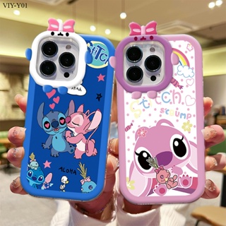 VIVO Y01 Y01A Y02 Y16 Y72 Y52 Y75 Y55 Y22 Y22S 5G เคสวีโว่ สำหรับ Cartoon Stitch Pattern เคส เคสโทรศัพท์ เคสมือถือ Protective Shell Full Back Cover Soft Cases Shockproof Casing