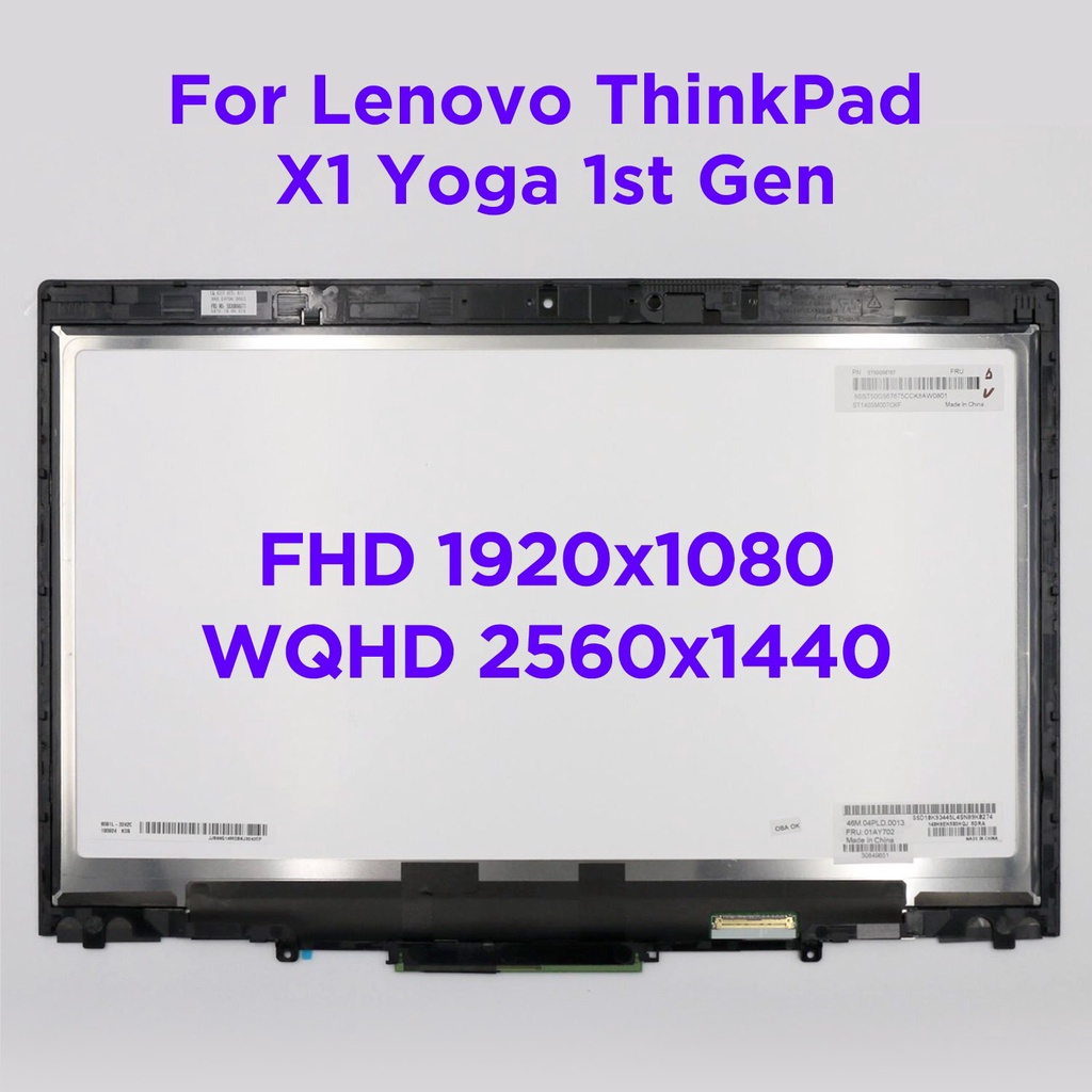 LCD Touch Screen Digitizer Assembly สําหรับ Lenovo ThinkPad X1 โยคะ 1st Gen 2016 20FQ 20FR 14.0 แล็ป