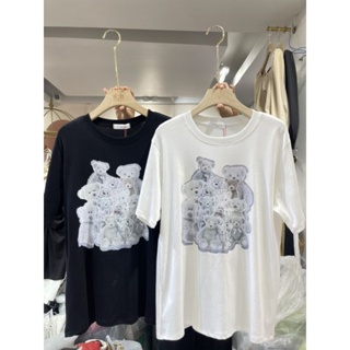 เสื้อยืดสกรีนลาย teddy bear โทนเทา ป้าย its me basic_02