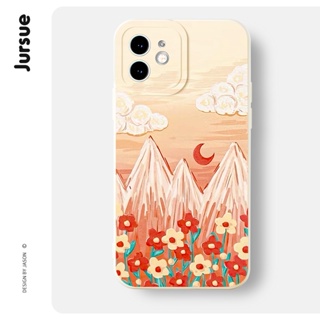 JURSUE เคสไอโฟน เคสซิลิโคนนุ่มกันกระแทกการ์ตูนน่ารักตลก เคสโทรศัพท์ Compatible for iPhone 14 13 12 11 Pro Max SE 2020 X XR XS 8 7 6 6S Plus พลัส XYH1209