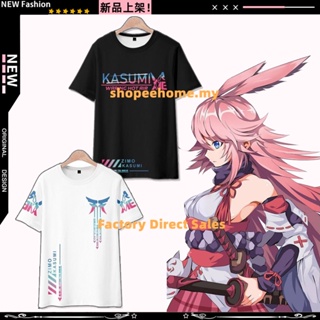 2022 New Anime Honkai Impact 3 Yae Sakura T Shirt Japanese Anime Mens Loose Womens Casual 3D Printing Short Sleev_02