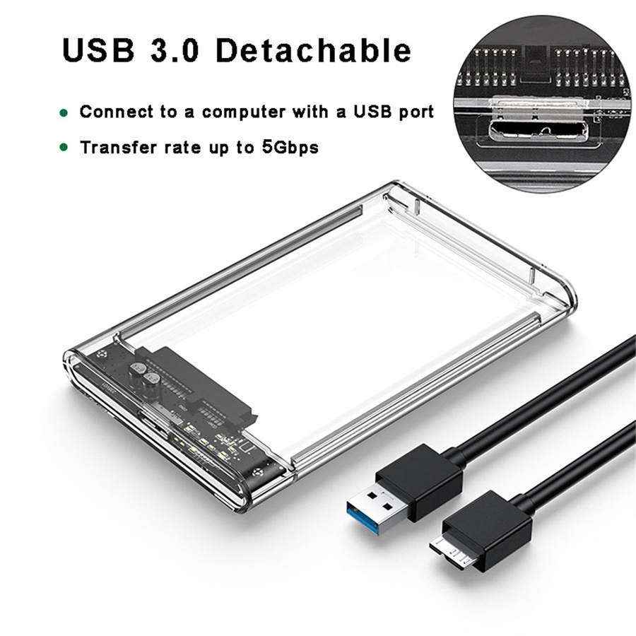 กล่องใส่ HDD USB 3.0 External Box Hard Drive 2.5 กล่องใส่ฮาร์ดดิส External Hard Drive เชื่อมต่อคอมพิวเตอร์ ,SmartTV