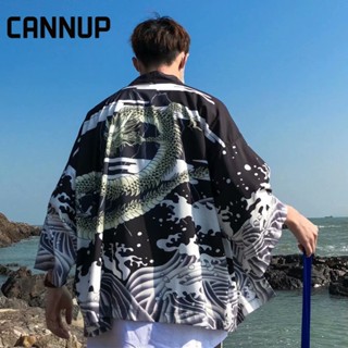 CANNUP เสื้อเชิ้ตผู้ชาย เสื้อฮาวาย ไซส์ใหญ่ ใส่สบายๆ C26A02I