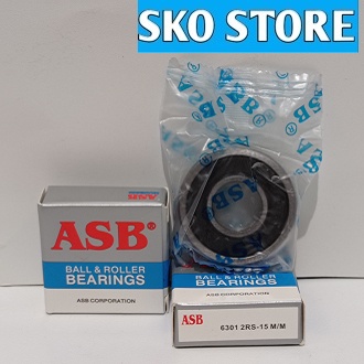 แบริ่ง 6301 2RS-15MM (ASB) 1 ชิ้น/ชิ้น /Laher 6301 2RS-15MM (ASB)