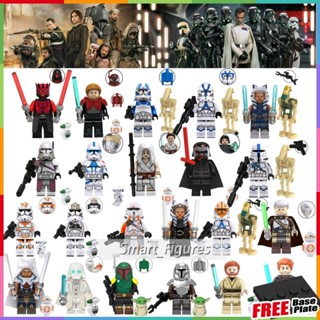 Star Wars Minifigures ชุด Darth Vader Commander Doom Cody Thorne Boba Fett Cara Dune Appo Mini Figures ของเล่นของขวัญ