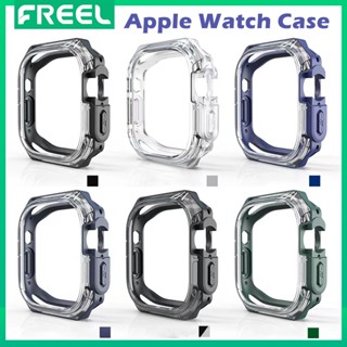 เคสนาฬิกาข้อมือ ซิลิโคนแข็ง กลวง อุปกรณ์เสริม สําหรับ Apple Watch Ultra Band 49 มม. series 8 7 45 มม. 41 มม. se 6 5 4 44 มม. 40 มม. iwatch serie Ultra