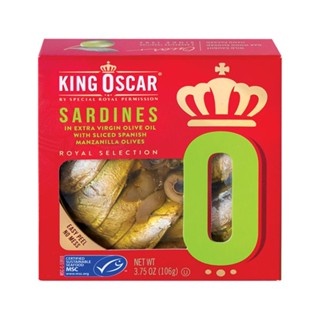 คิงออสการ์ซาร์ดีนมะกอกแมนซานิลาสเปน106กKING MANZANILLA106G OSCAR SARDINES