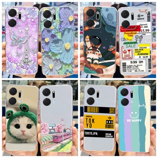 เคสโทรศัพท์ซิลิโคน TPU แบบนิ่ม ลายดอกไม้อวกาศ สําหรับ Honor X7a X7 X 7a 2023