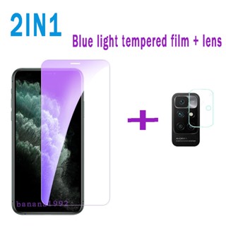 2 in 1 กระจกนิรภัยกันรอยหน้าจอ ป้องกันแสงสีฟ้า สําหรับ OPPO Reno8 T Reno 8T 4G Reno 8T 8 8Z 7 7Z 6 6Z 5 4 3 Pro 5F 2F 5G 4G Reno8 Z ฟิล์ม