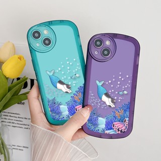 เคส OPPO Reno8 5G Reno 8 T 8T Pro z 8z 5G 5 7 Pro 7z 7Lite 2 F 6 4 5 z เคสนิ่มกันกระแทก Mermaid Cat น่ารัก