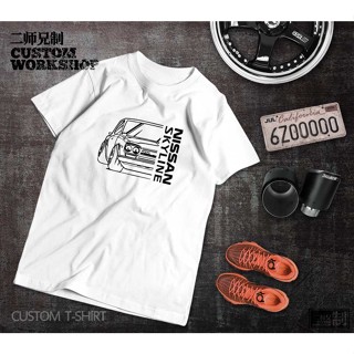 เสื้อยืดผ้าฝ้าย แขนสั้น พิมพ์ลายรถยนต์ JDM ATTITUDE GTR ARES KPG C10 C210