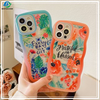 เคสโทรศัพท์มือถือ TPU ขอบโค้ง ลายดอกไม้ สีน้ํา สําหรับ OPPO A78 A58 A17 A77S A57 A15 A16 A16K A54 A12 A5S A7 A94 A93 A3S A11k A53 A31 A52 A92 A37 F9 A1K A76 A36 5F A9 2020