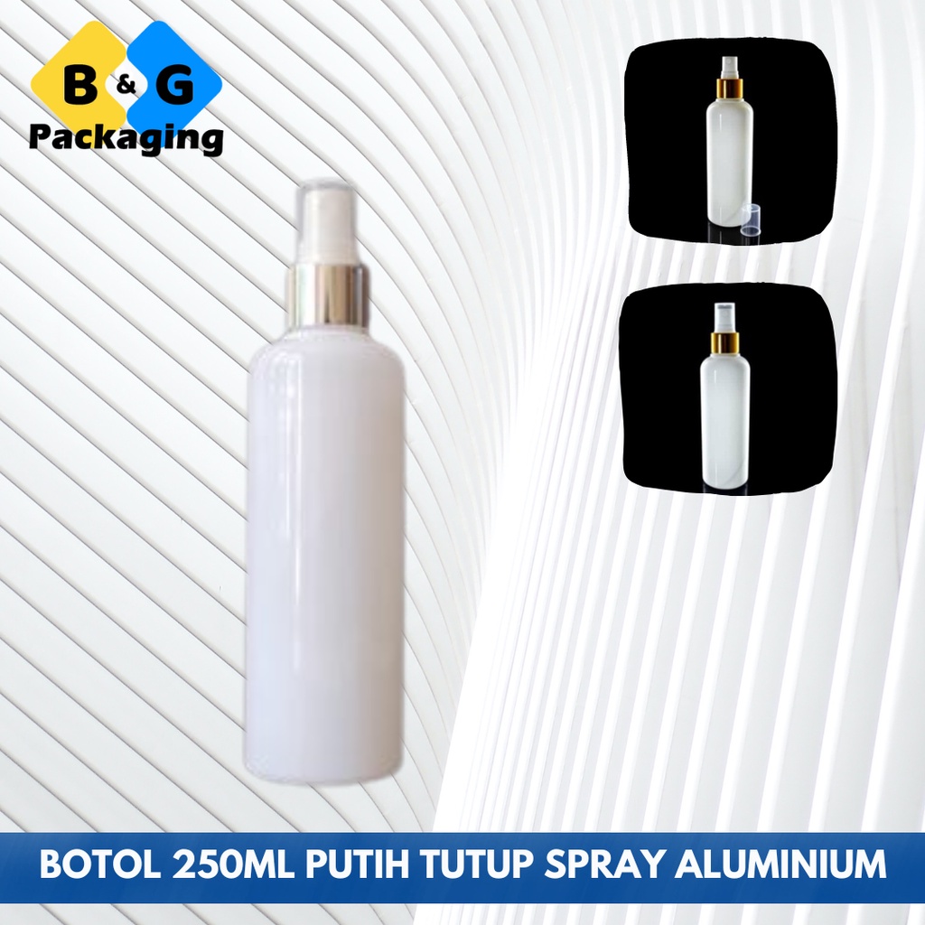 ขวดสเปรย์สีขาว 250ML GOLD SILVER HALFCAP / ขวดสเปรย์สีขาว 250ML นําเข้า