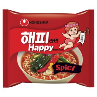 นงชิม RAMYUN SPICY แฮปปี้ราเมียนสไปซี่เฟลเวอร์106ก.NONGSHIM HAPPYFLAVOR 106G