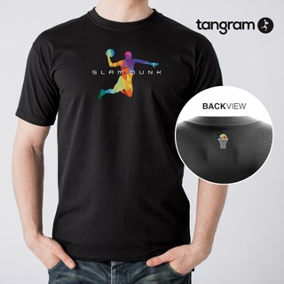 [Basketball-Slam Dunk] Tangram Microfiber Sports Tee for Men &amp; Women, Unisex Comfy Tee. Available in Short &amp; Long S_09