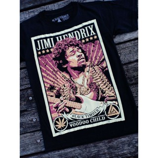 เสื้อยืดพิมพ์ลายแฟชั่น Bt42 เสื้อยืดผ้าฝ้าย พิมพ์ลาย JIMI HENDRIX ROCK LEGEND VOODOO สีดํา สําหรับเด็ก