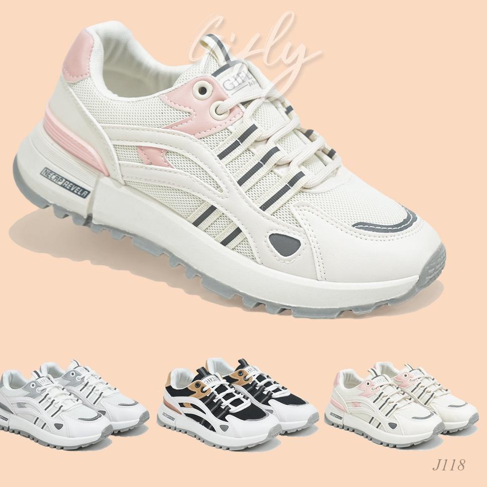 Viral GIFLY Gyeonggi รองเท้าผ้าใบรองเท้าผู้หญิงนําเข้าเกาหลี J118