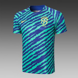 C942# เสื้อกีฬาแขนสั้น ลายทีมชาติฟุตบอล Brazil สีเขียว ไซซ์ S - XXL 2223