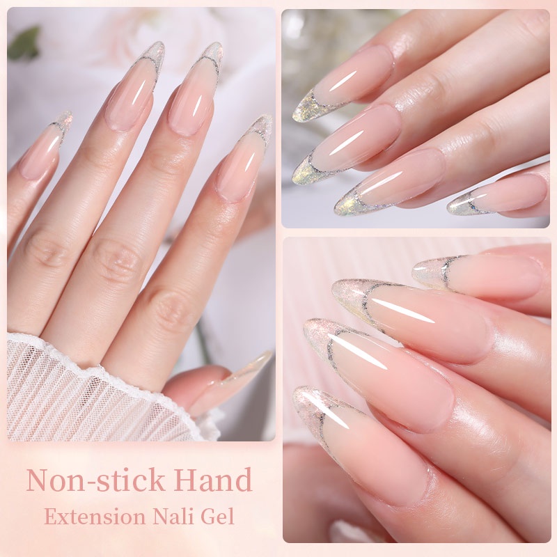 UR SUGAR Non Stick Hand Solid Extension Gel Nails Soak Off UV Gel Nails Finger Prolong Construction Hard Nail Gel ราคา ถูกที่สุด ดีลบีเคเค แกลเลอรีภาพที่ 2