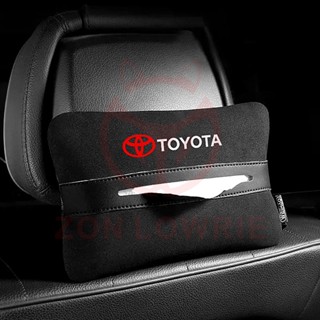 กล่องกระดาษทิชชู่ หนังนิ่ม แบบสากล สําหรับติดที่บังแดดรถยนต์ TOYOTA