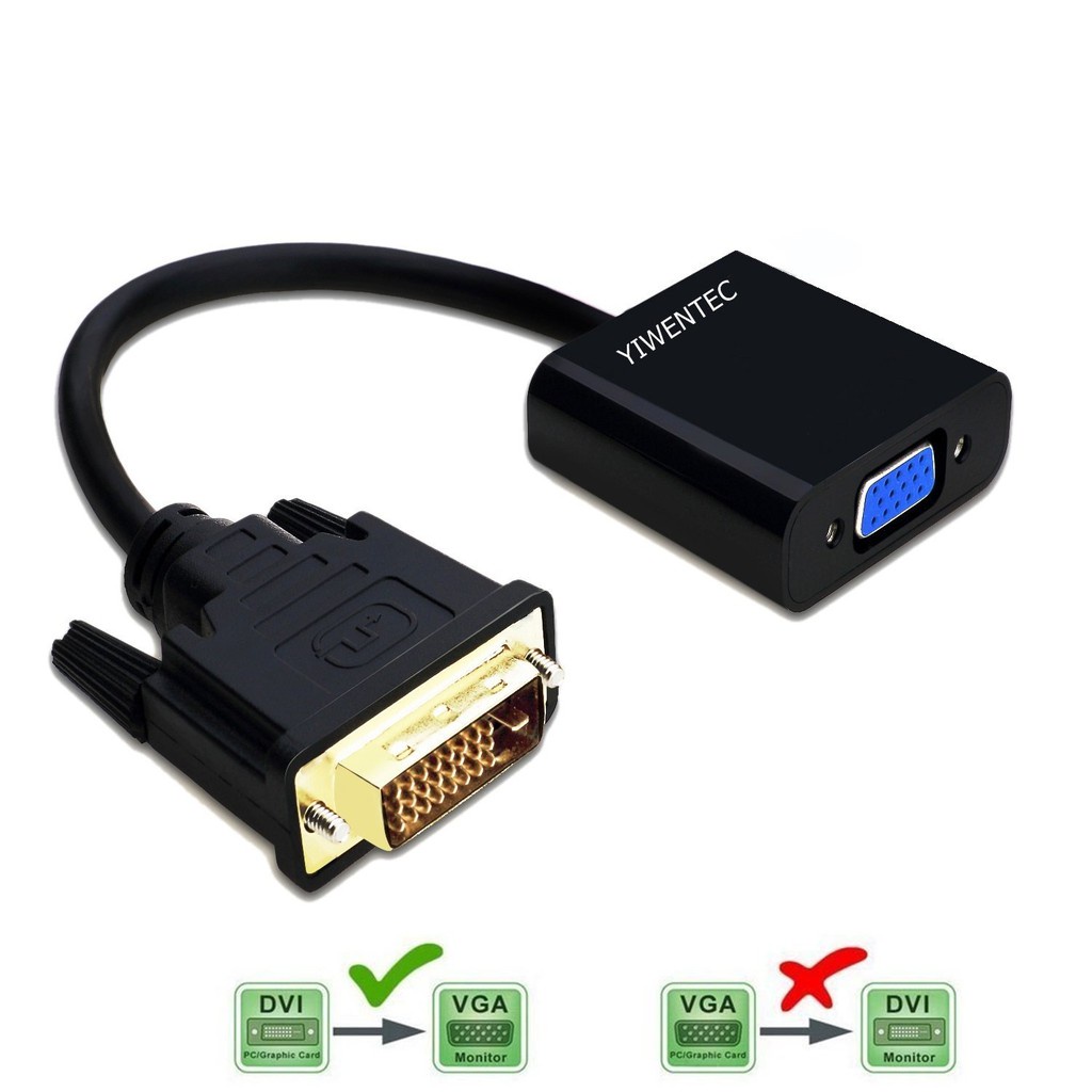 DVI 24 + 1 Pin Male to VGA 15 Pin Female Adapter Converter