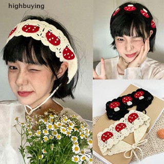 [highbuying] 1 ชิ้น หวาน โครเชต์ ที่คาดผมฉลุ ถักเห็ด ผู้หญิง ที่คาดผม เด็กผู้หญิง เครื่องประดับผม เลดี้ พร้อมส่ง