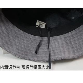 หมวกบักเก็ต กำมะหยี่ลูกฟูก สีพื้น มินิมอล bucket Ins ปรับขนาดได้