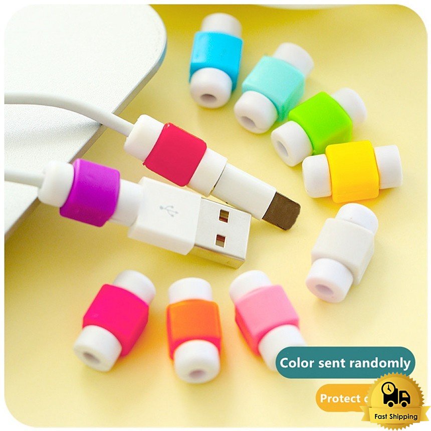 สีแคนดี้ ป้องกันสายเคเบิล สายชาร์จข้อมูล USB ตัวป้องกัน