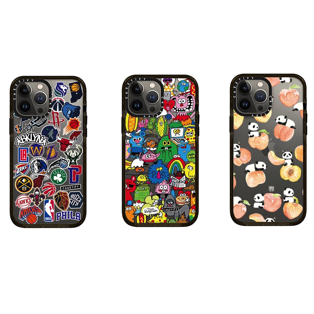 Nba Panda Sticky Friends โดย Jon Burgerman ภาพประกอบพิมพ์ Casetify เคสโทรศัพท์สําหรับ iPhone 16 15 1