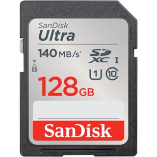 SanDisk Ultra SD Card SDXC UHS-I MemoryCard 128GB 140MB/s C10 U1 FullHD (SDSDUNB-128G-GN6IN)เมมโมรี่การ์ด DSLRประกัน10ปี