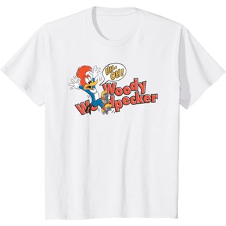 เสื้อยืด พิมพ์ลาย Woody Woodpecker Rollerskating สําหรับเด็ก_03