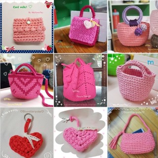 Pink crocheted items