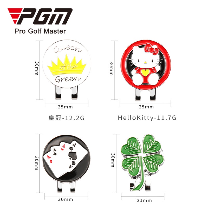 Pgm อุปกรณ์เสริมเครื่องหมายลูกกอล์ฟ พร้อมคลิปแม่เหล็ก ถอดออกได้