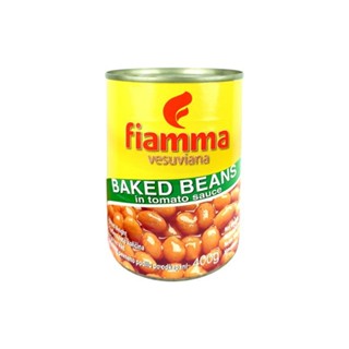 ไฟมมาถั่วอบในซอสมะเขือเทศ BEANS 400กรัมFIAMMA BAKEDTOMATO IN BRINE400G