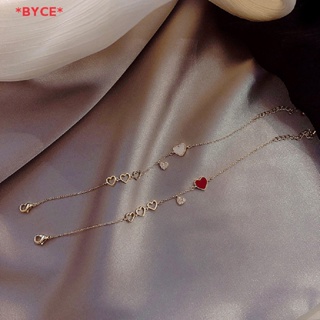 Byce&gt; ใหม่ เครื่องประดับแฟชั่น สร้อยข้อมือจี้หัวใจน่ารัก ปรับได้ สําหรับผู้หญิง ปาร์ตี้ สร้อยข้อมือ ของขวัญ ใหม่