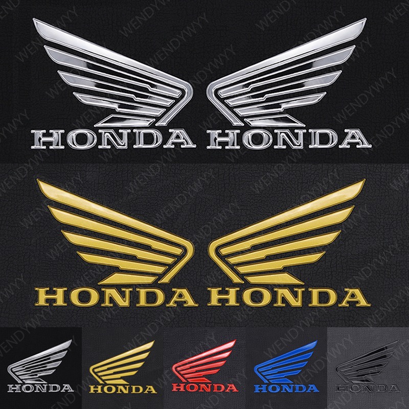 สติกเกอร์โลโก้พลาสติก 3D 3M สําหรับติดตกแต่งรถจักรยานยนต์ Honda Wings