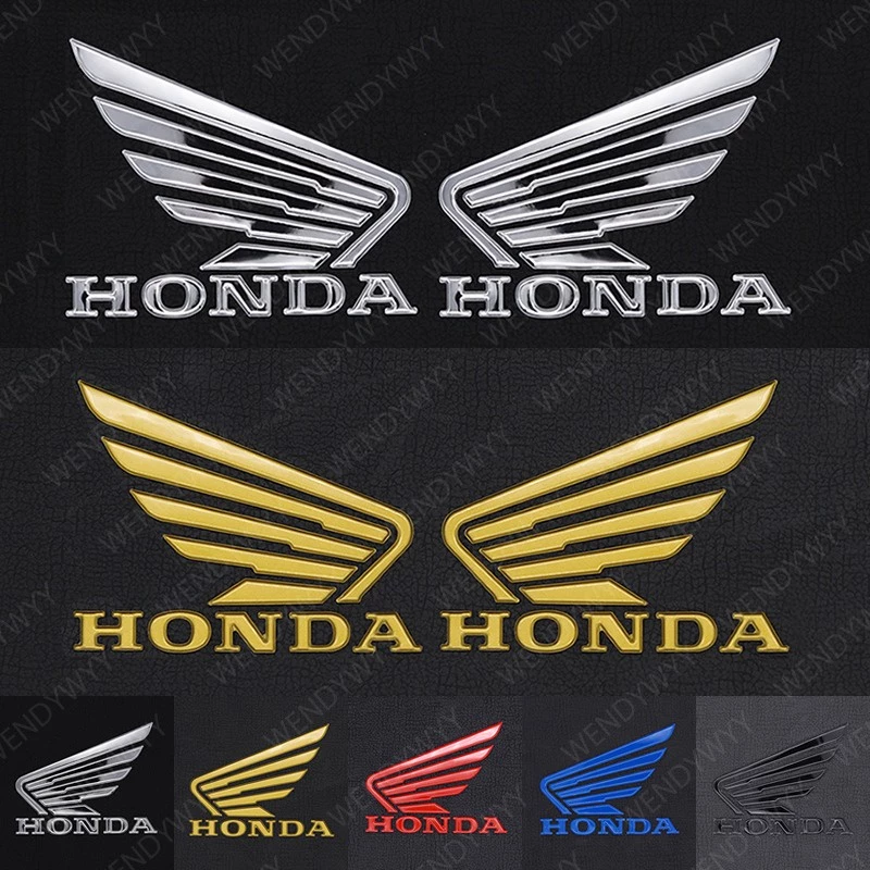 สติกเกอร์โลโก้พลาสติก 3D 3M สําหรับติดตกแต่งรถจักรยานยนต์ Honda Wings