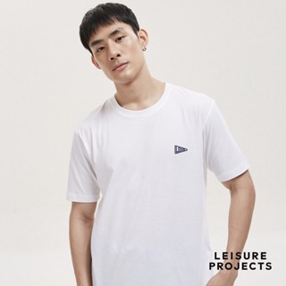 ☋✢(LEISURE PROJECTS) ICON FLAG TEE  เสื้อยืด ทรง regular fit ปัก ICON LOGO LEISURE FLAG ที่อกซ้าย_04