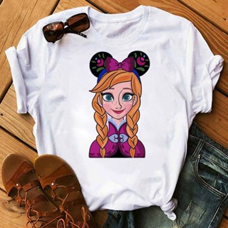 Kawaii Disney Princess T Shirt Women Cartoon Mickey Ears Snow White Graphic Tees Grunge Unisex Haraj_03