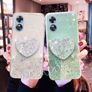 ใหม่ เคสโทรศัพท์มือถือ ลายกลิตเตอร์ดาว พร้อมขาตั้ง สําหรับ OPPO Reno 8 8T Reno8 T A78 A17K A17 A77S A77 4G 5G Reno8T 2023